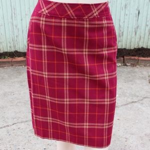 Pink Plaid Skirt